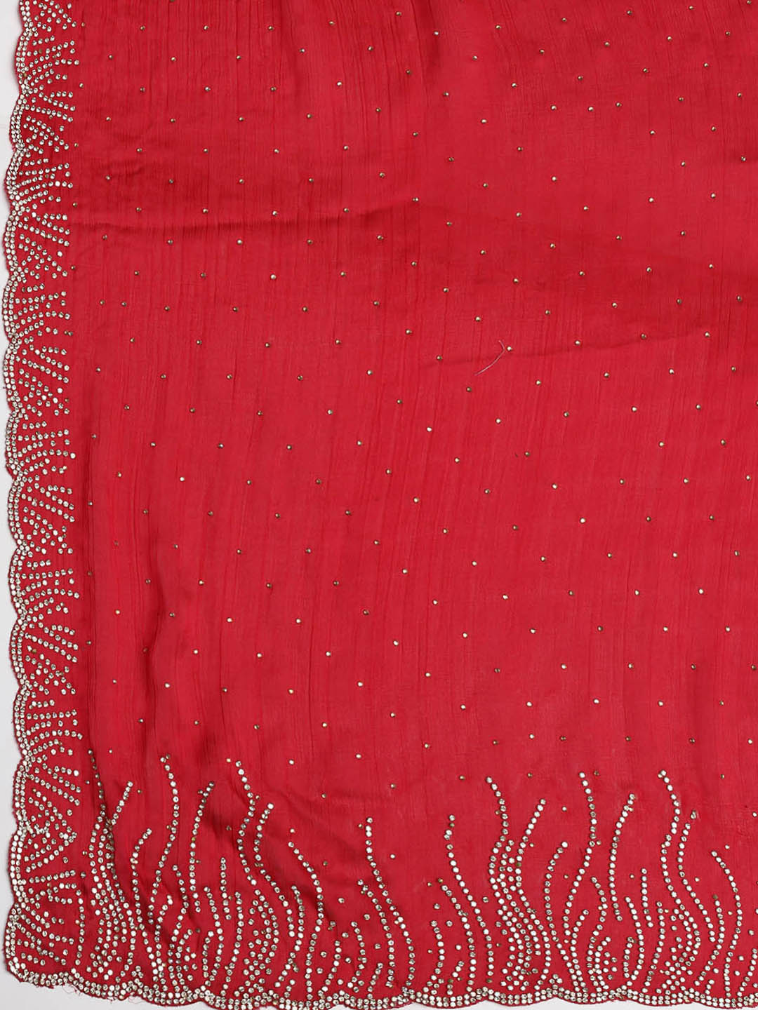 Sequins Work Chinon Unstitched Suit Piece With Dupatta