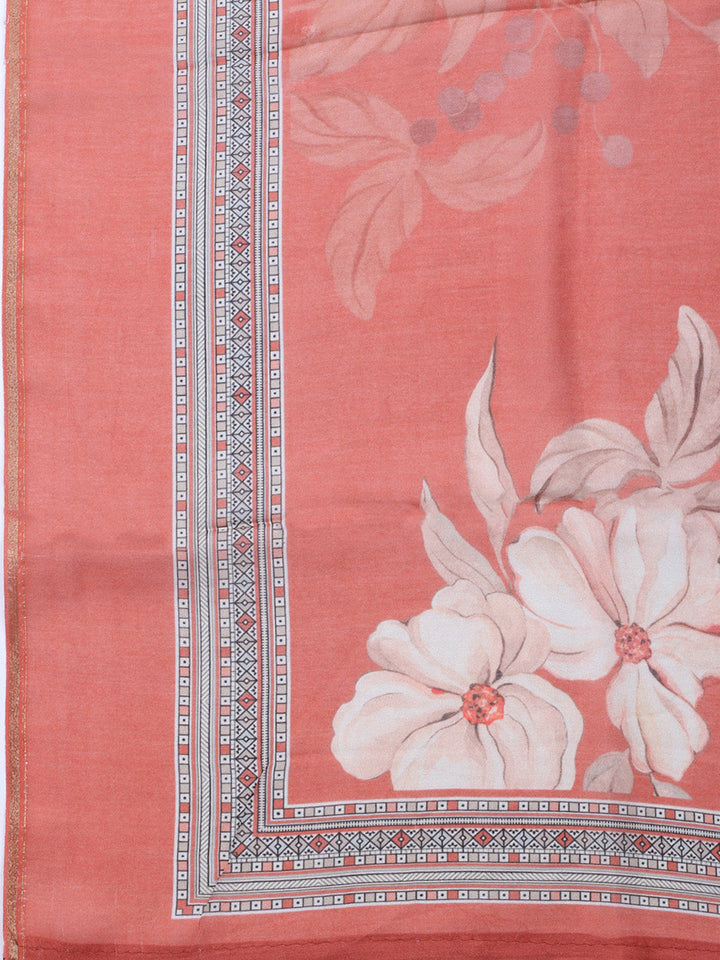 Printed Muslin Unstitched Suit With Dupatta