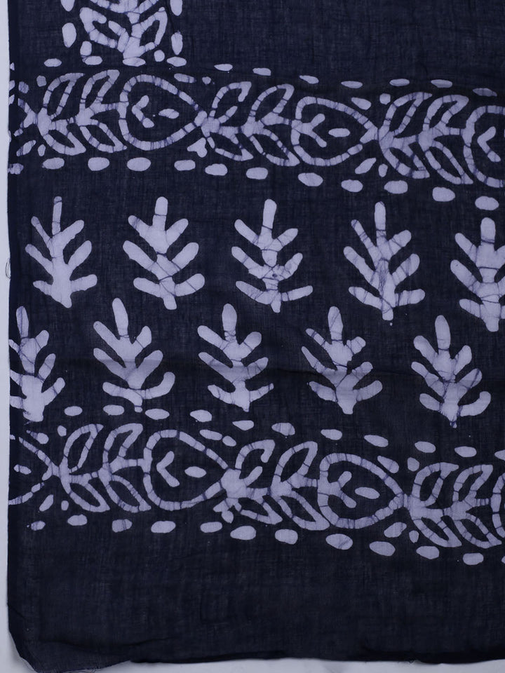 Printed Cotton Blend Unstitched Suit With Dupatta