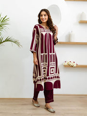 Printed Cotton Kurti With Pants