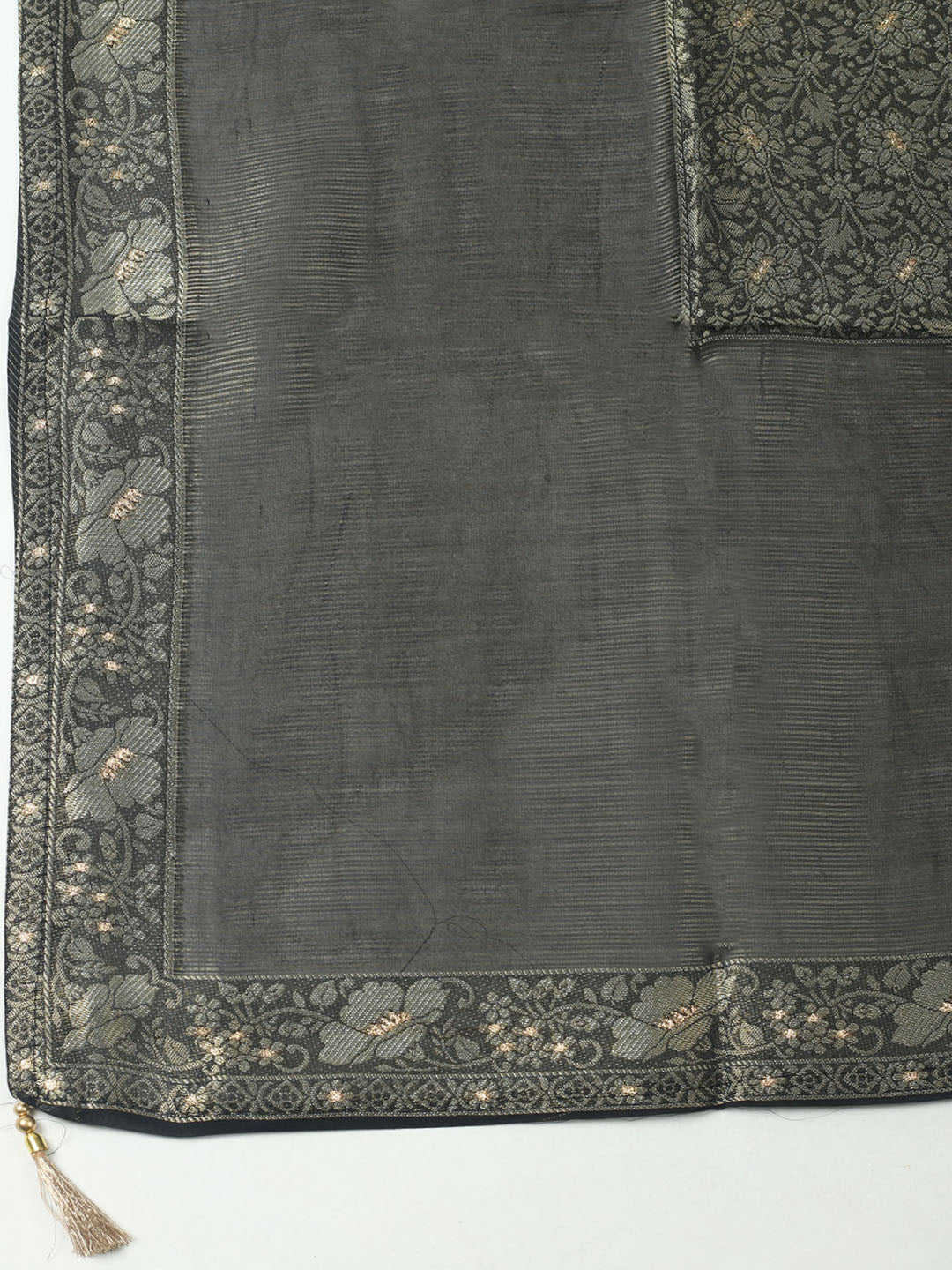 Woven Design Chanderi Unstitched Suit With Pant &amp; Dupatta