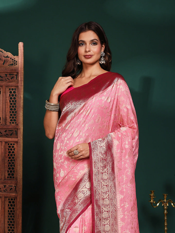 Plain Crepe Saree