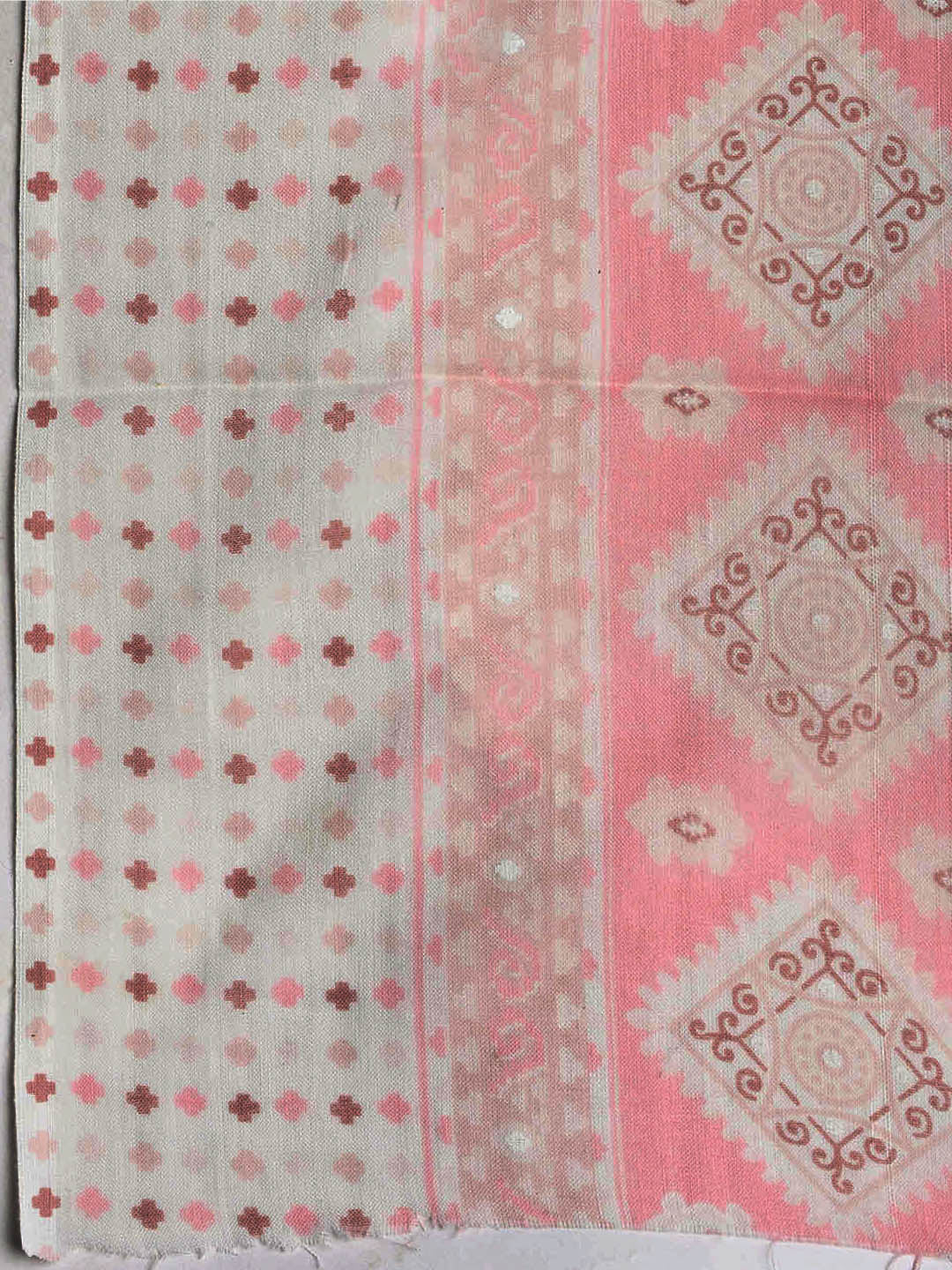 Printed Cotton Blend Unstitched Suit With Dupatta