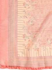 Printed Booti Chanderi Unstitched Suit With Dupatta