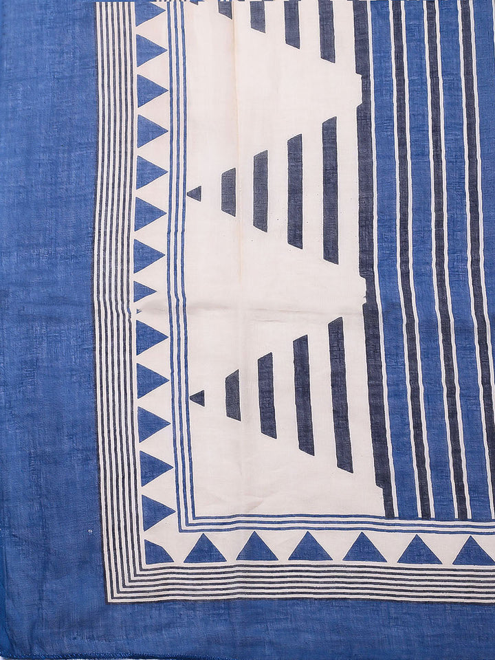 Embroidered Cotton Blend Unstitched Suit With Pant &amp; Dupatta