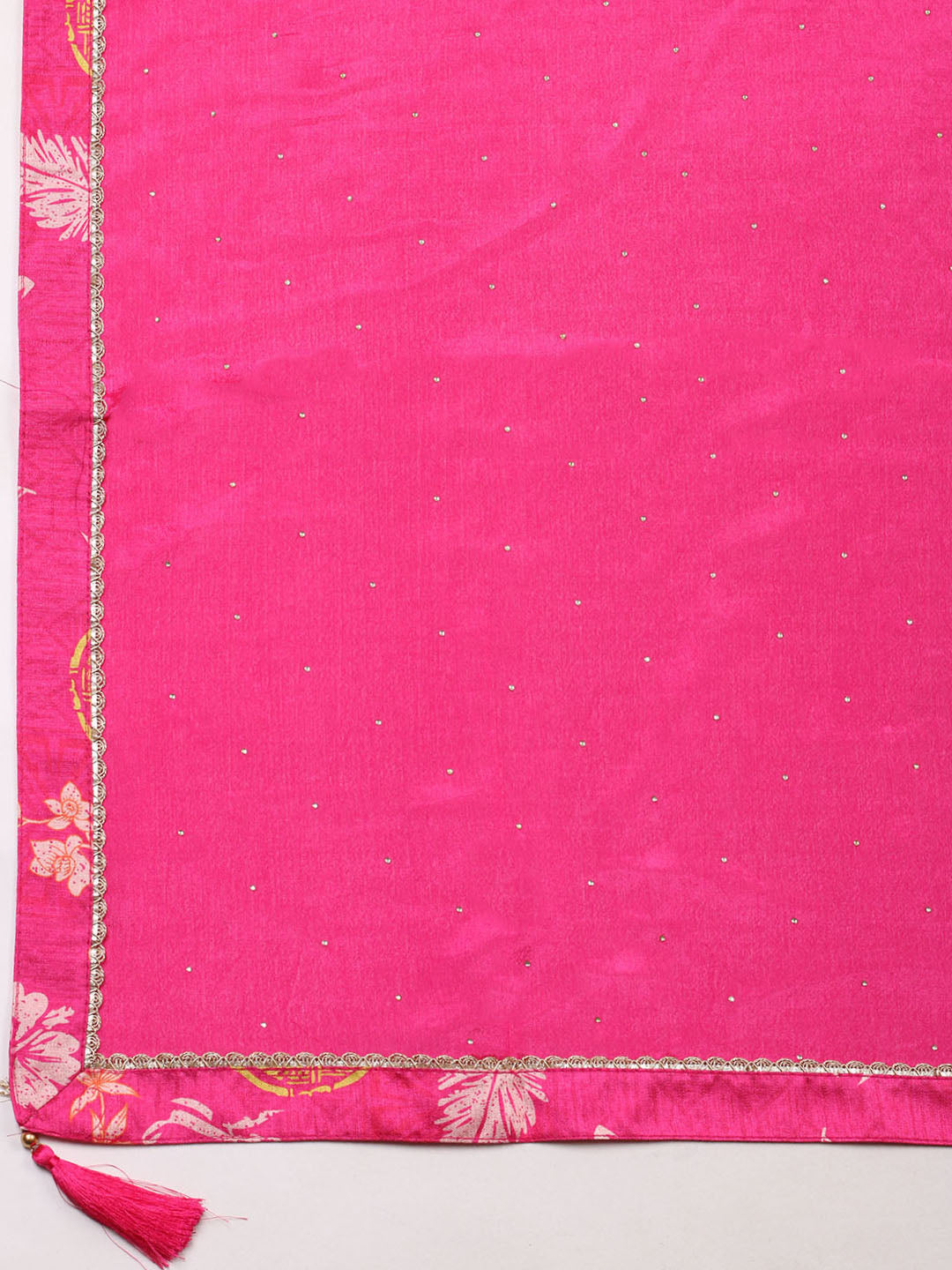 Embroidered Chinon Unstitched Suit With Pant &amp; Dupatta