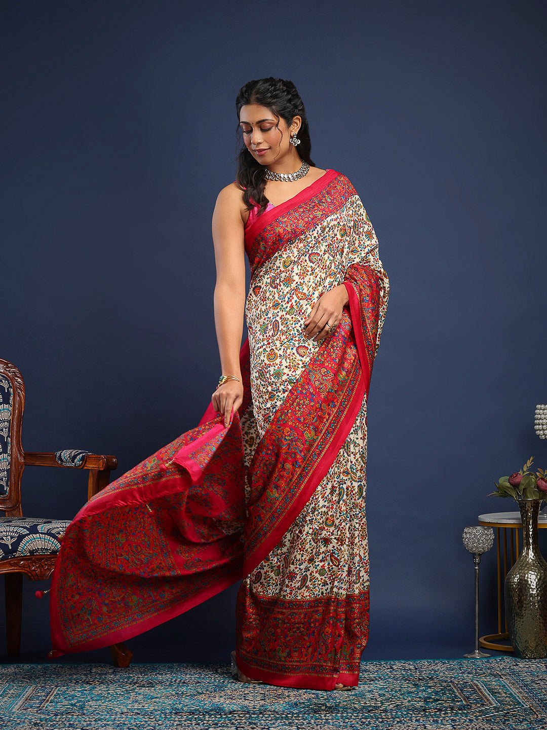 Digital Printed Art Silk Saree