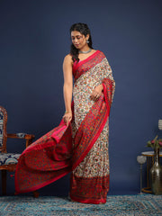 Digital Printed Art Silk Unstitched Suit With Pant & Dupatta