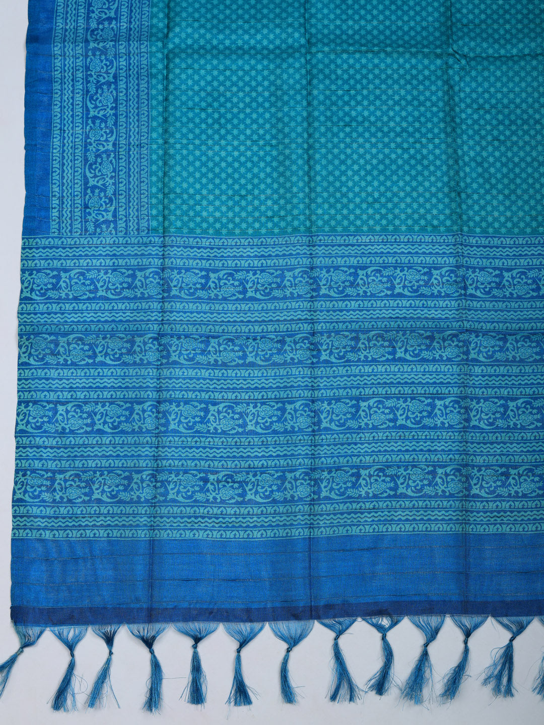 Embroidered Cotton Blend Unstitched Suit With Pant &amp; Dupatta