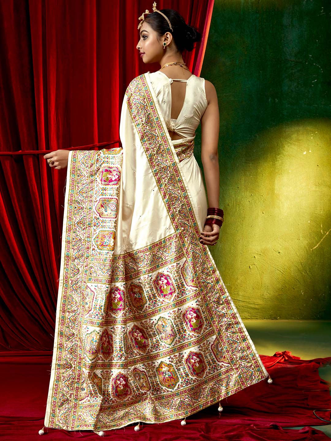 Digital Printed Art Silk Woven Saree