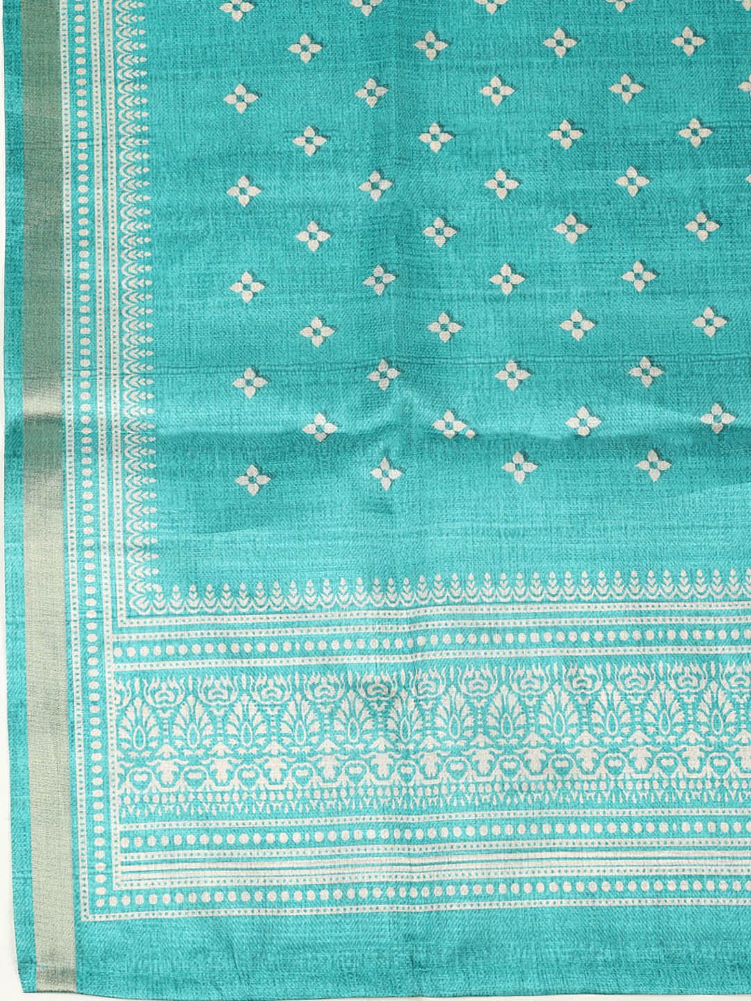 Embroidered Chanderi Unstitched Suit With Pant &amp; Dupatta