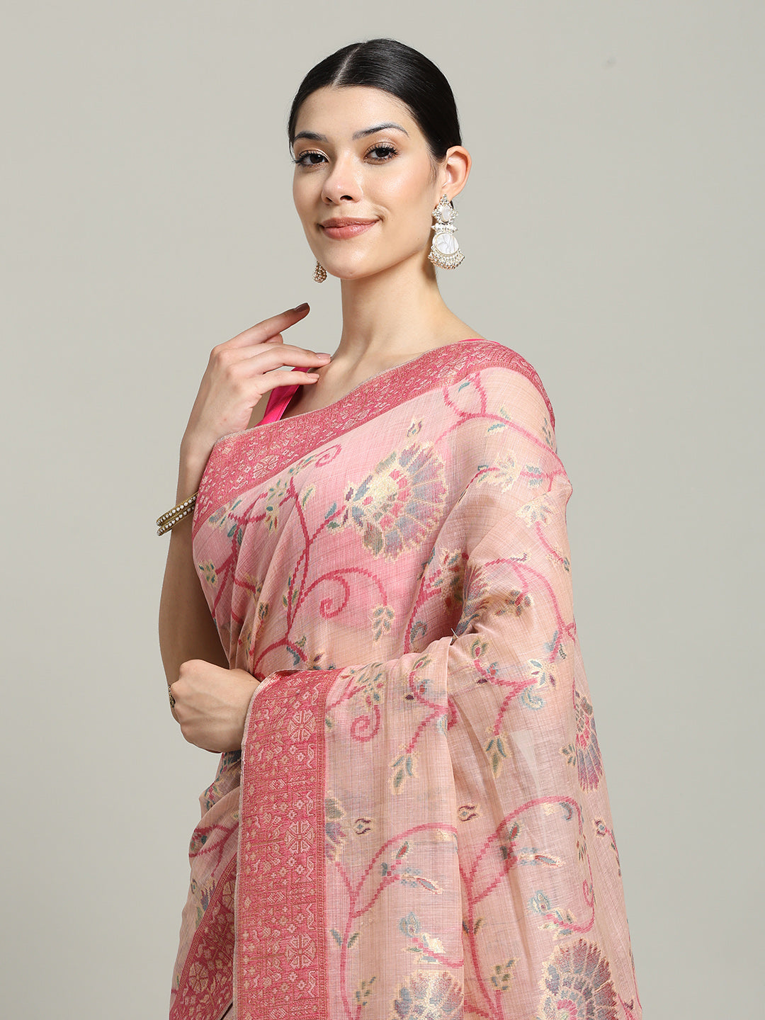 Zari Jaal Art Silk Woven Saree