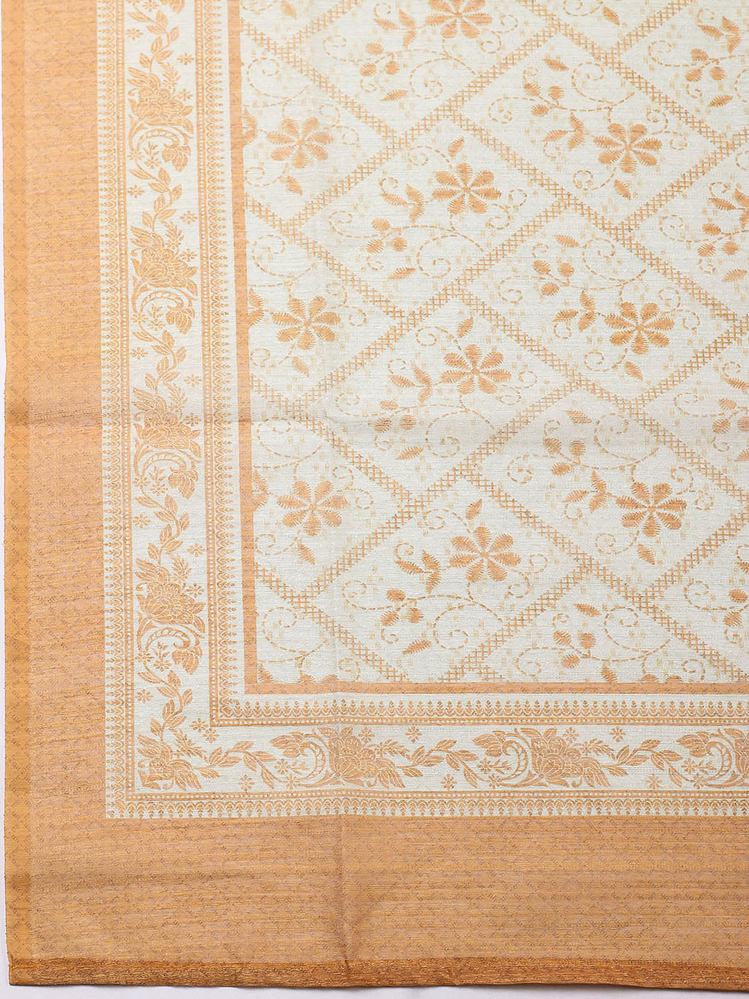 Embroidered Chanderi Unstitched Suit With Pant &amp; Dupatta