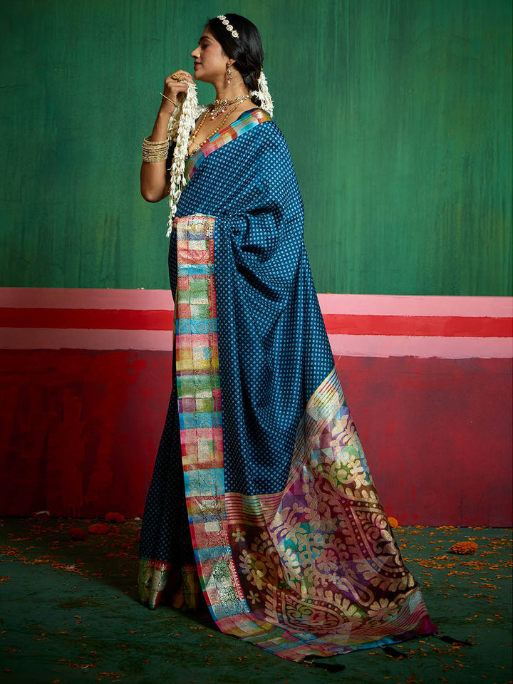 Bandhani Printed Art Silk Saree