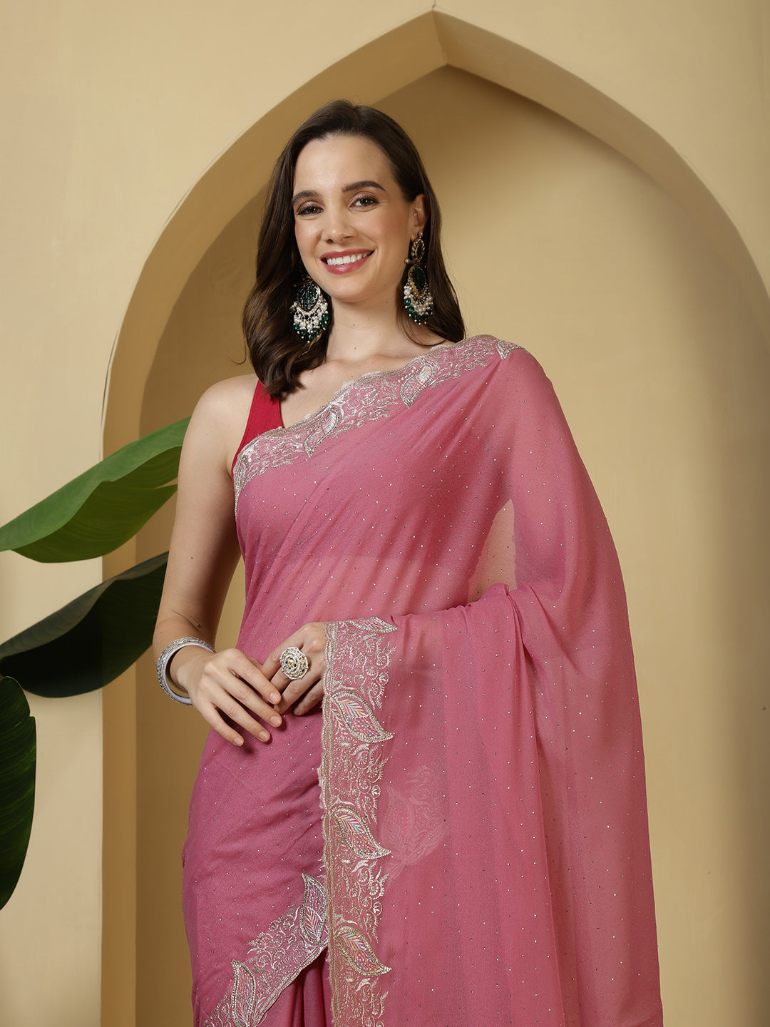 Sequence Work Georgette Saree