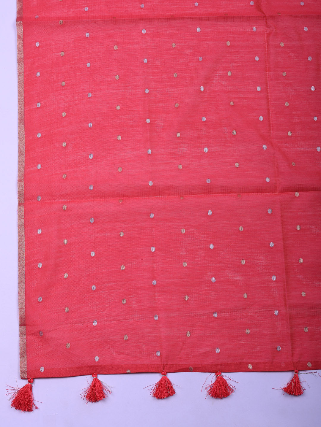Embroidered Chanderi Unstitched Suit With Pant &amp; Dupatta