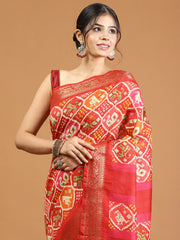 Patola Printed Tussar Woven Saree