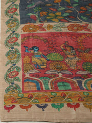 Embroidered Tussar Unstitched Suit With Pant & Dupatta