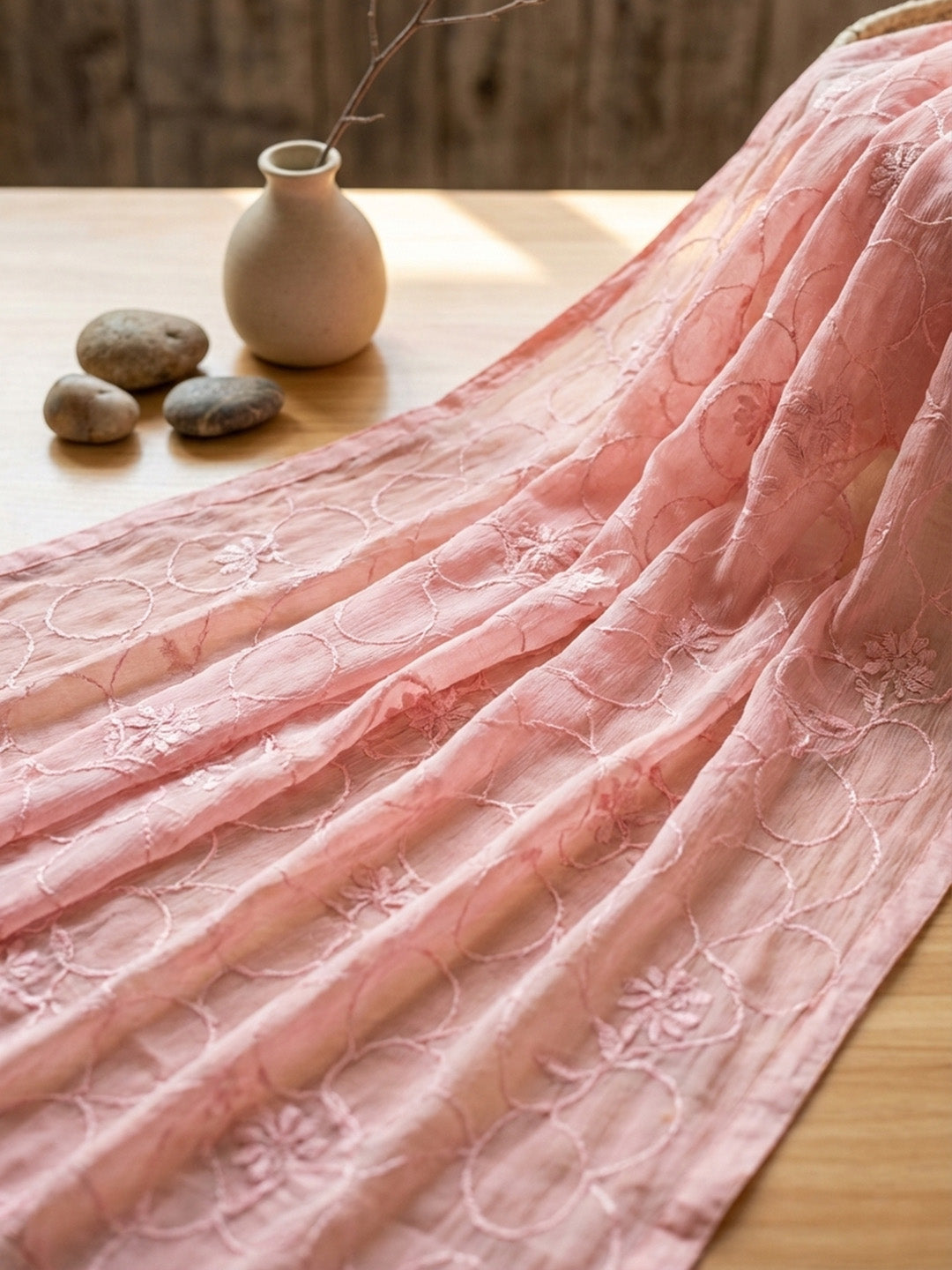 Printed Cotton Blend Unstitched Suit With Pant &amp; Dupatta