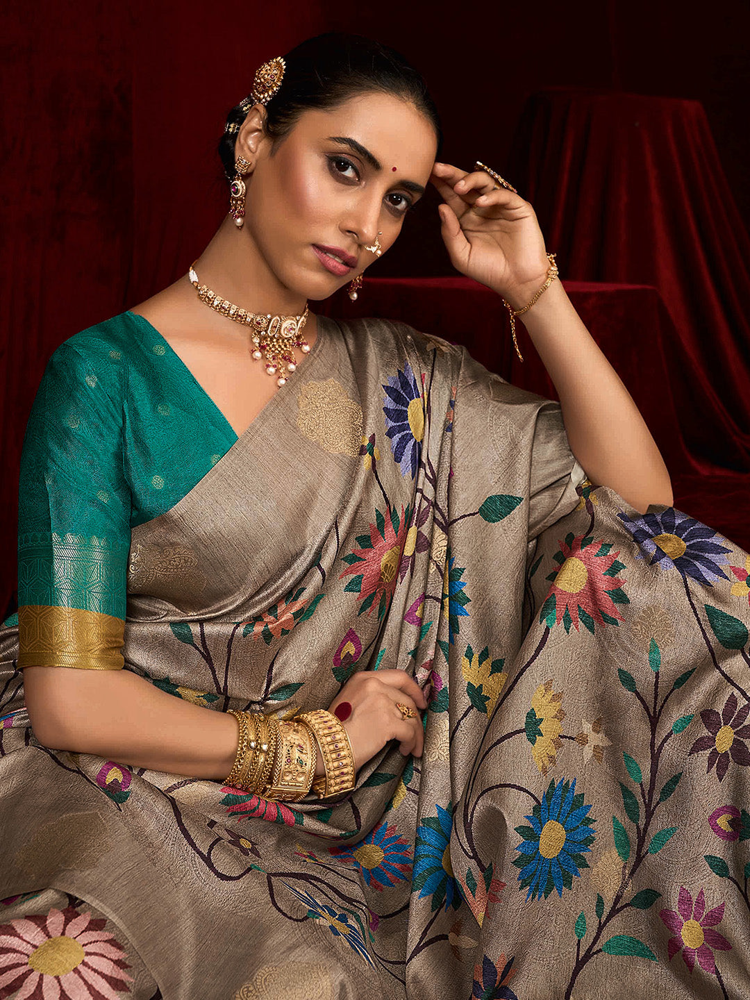 Woven Printed Art Silk Saree