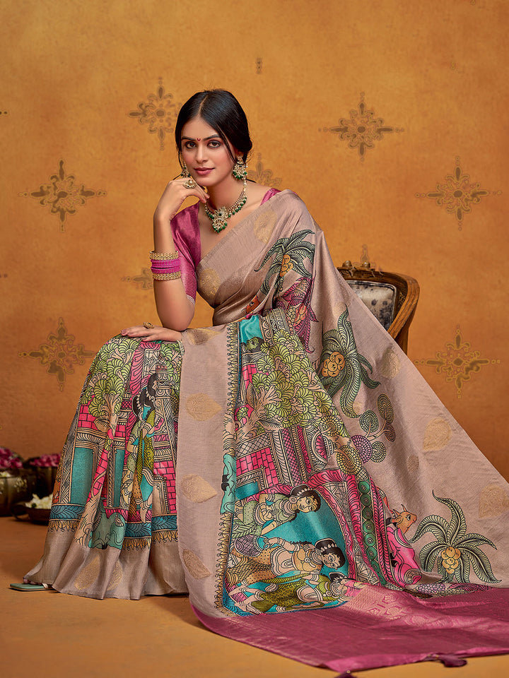 Printed Art Silk Saree