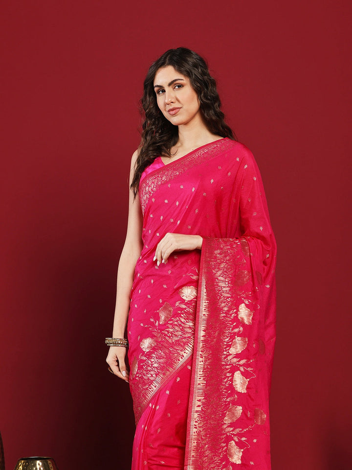 Plain Crepe Saree