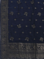 Embroidered Chanderi Unstitched Suit With Dupatta