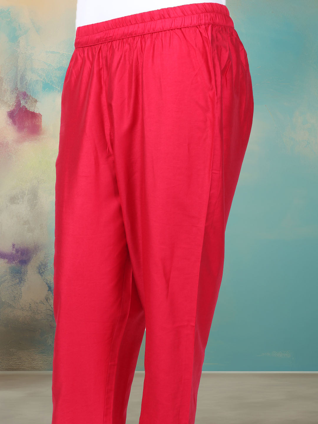 Bandhani Printed Organza Kurta With Pants &amp; Dupatta