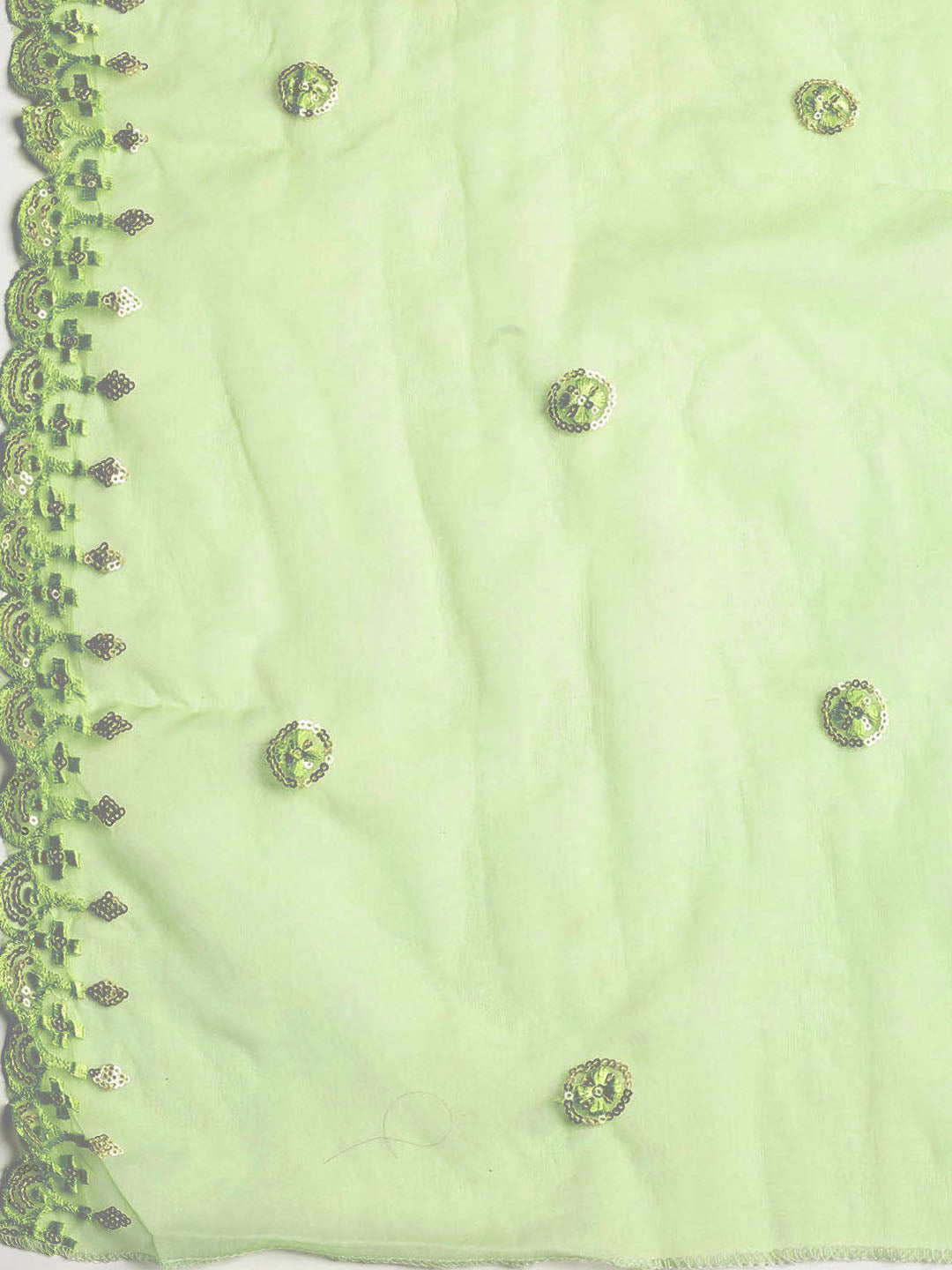 Neck Embroidered Chanderi Unstitched Suit With Dupatta