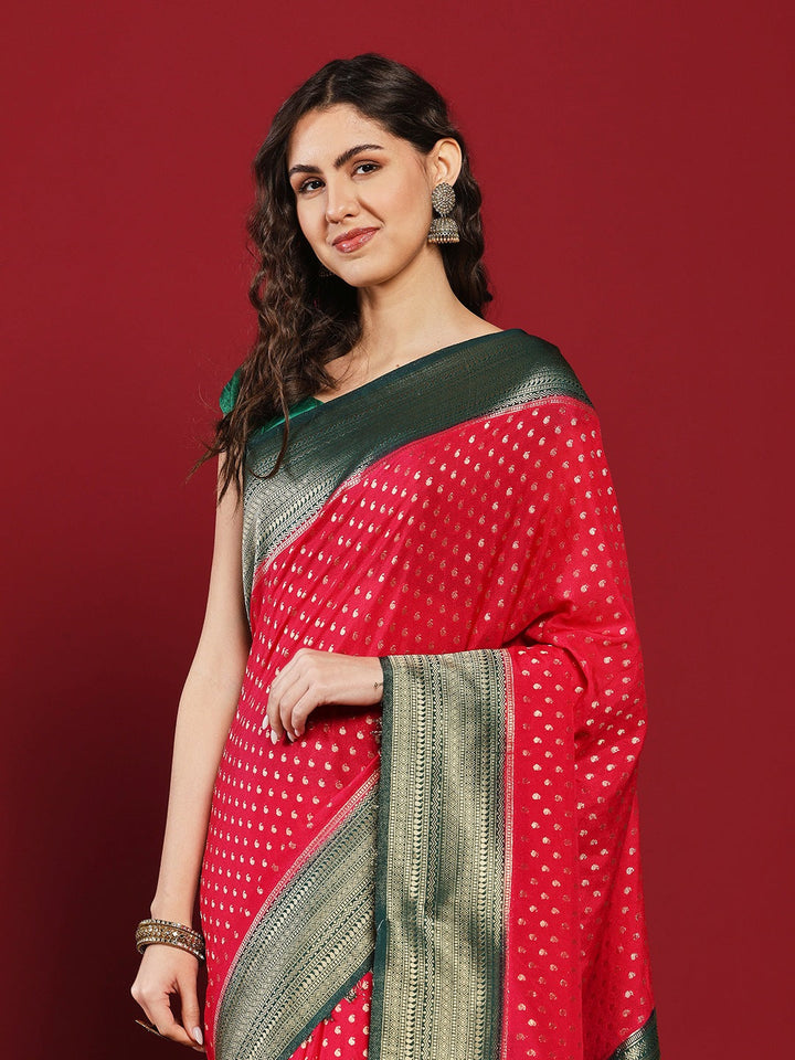 Plain Crepe Saree