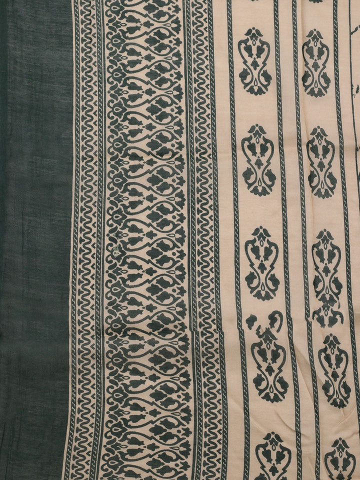 Printed Cotton Blend Unstitched Suit With Dupatta