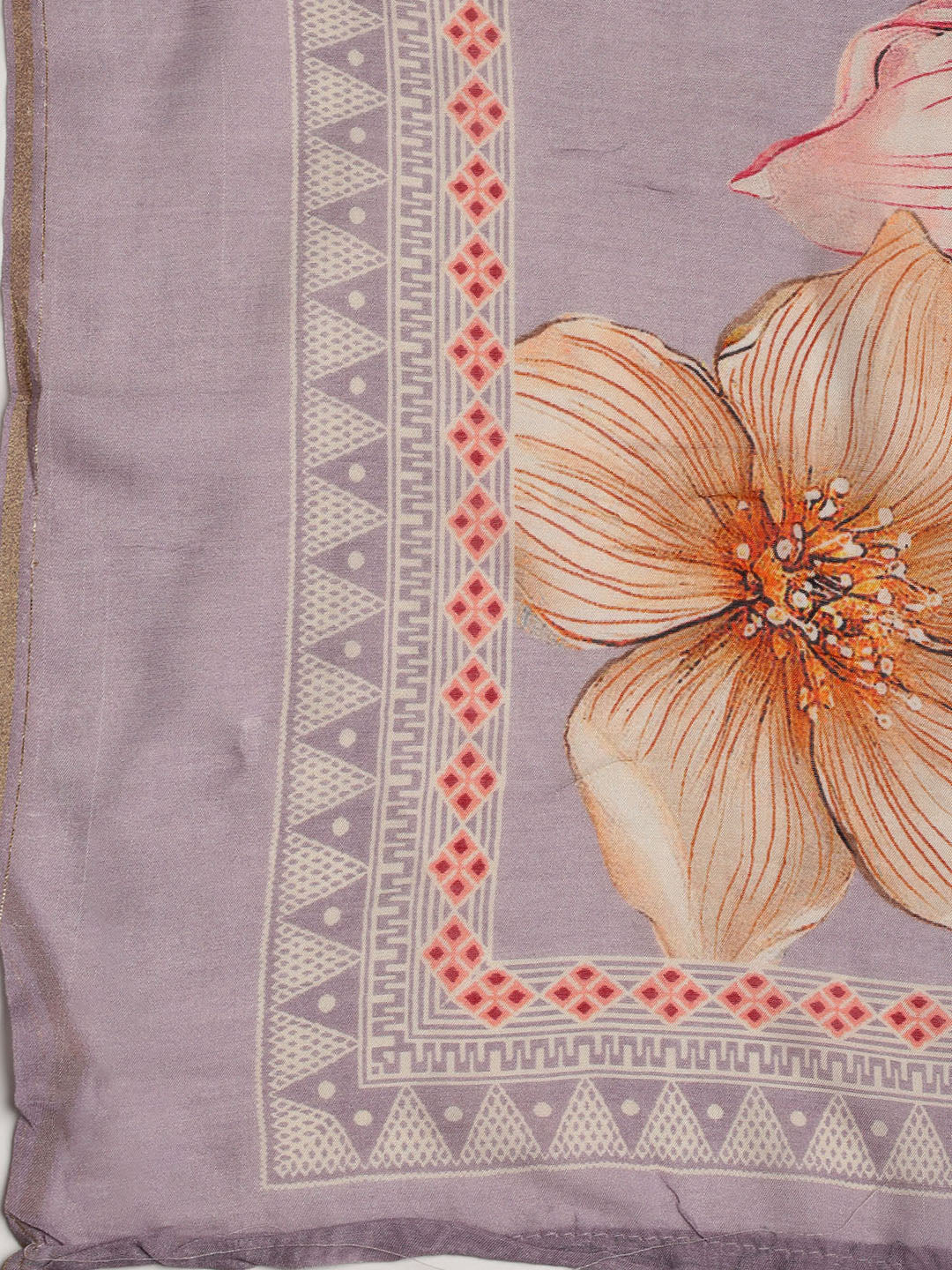 Printed Muslin Unstitched Suit With Dupatta