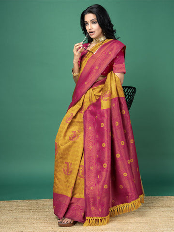 Zari Border Woven Handloom Saree