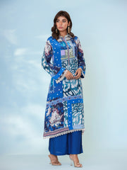 Printed Cotton Blend Kurta With Pant & Dupatta