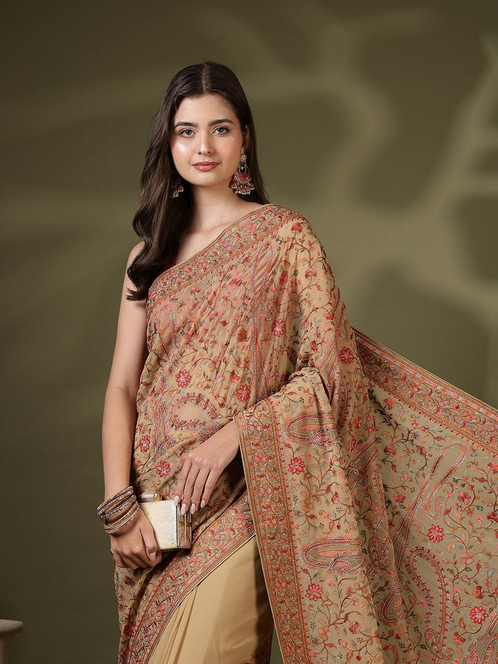 Embroidered Georgette Saree