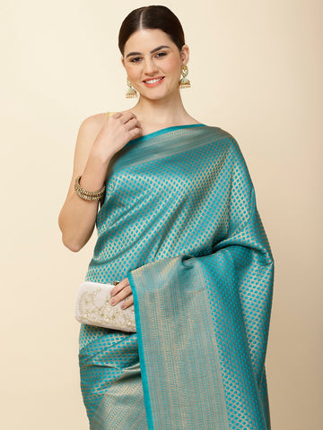 Brocade Zari Jaal Woven Handloom Saree