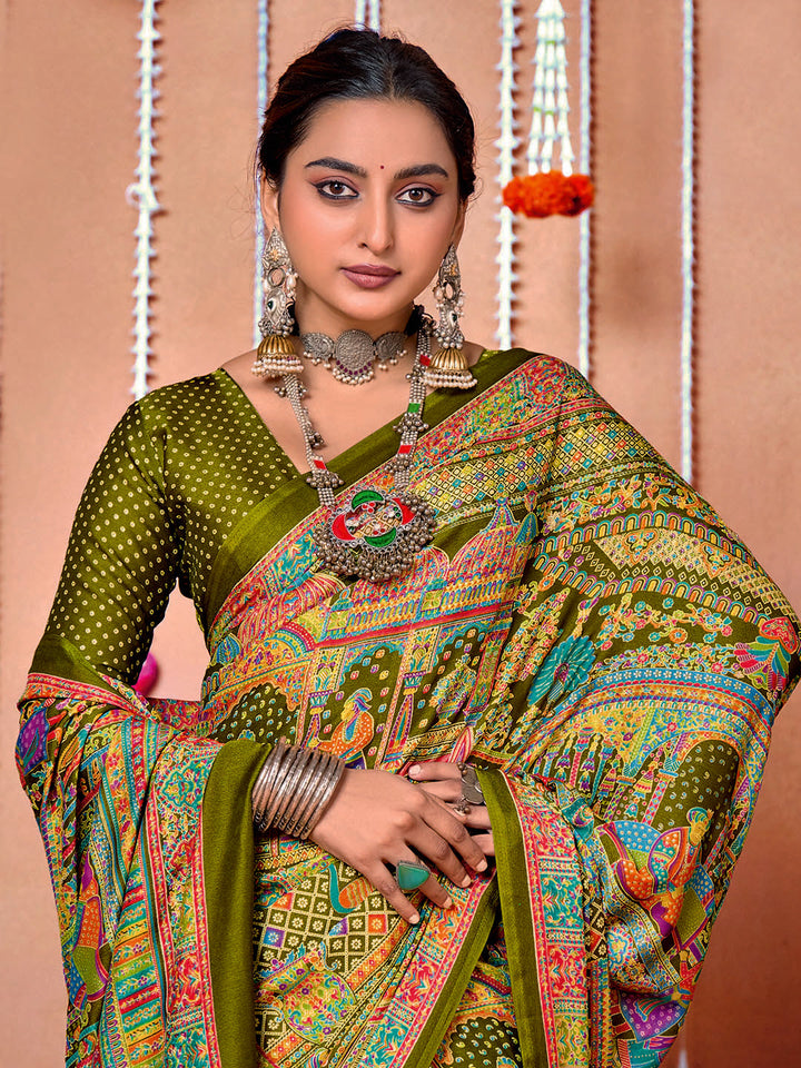 Printed Art Silk Saree