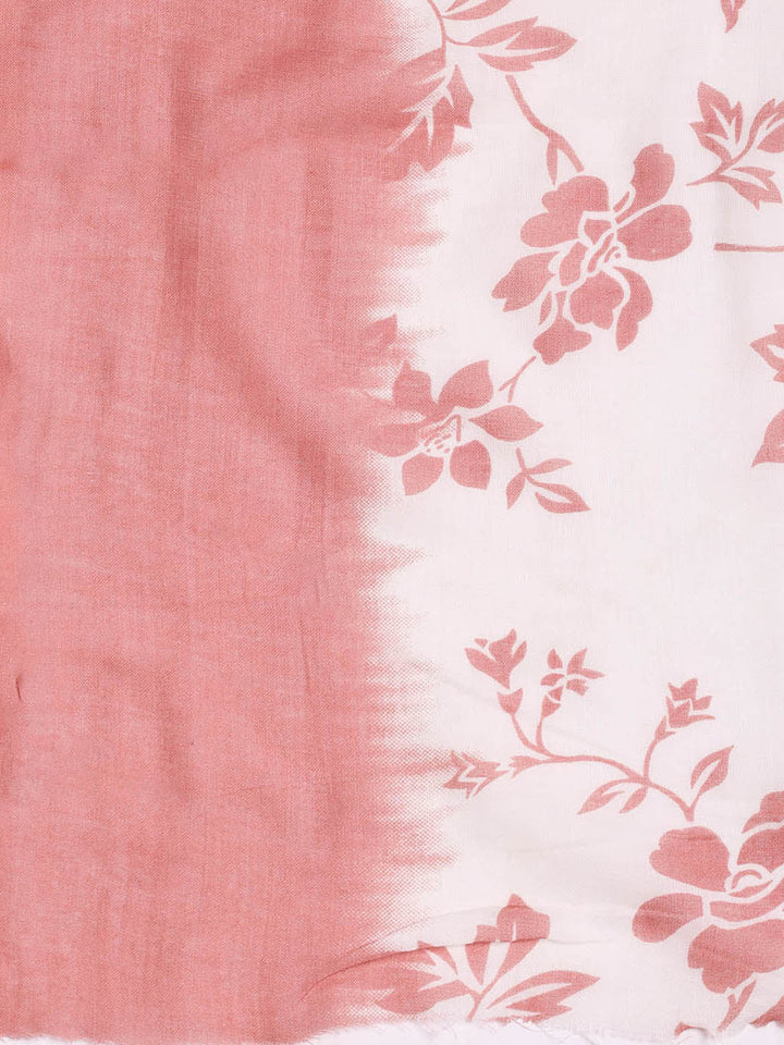 Printed Cotton Blend Unstitched Suit With Dupatta