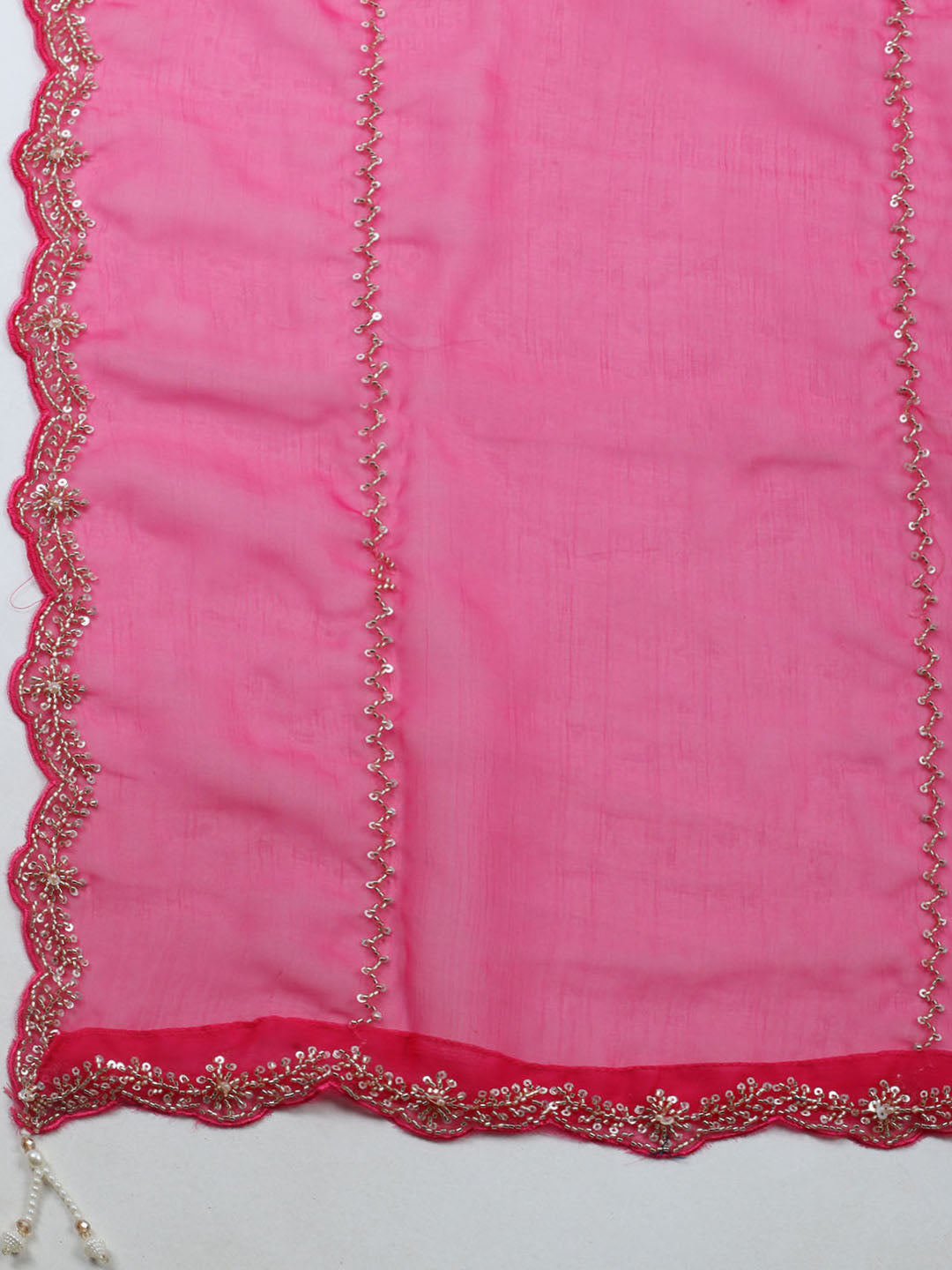 Embroidered Organza Unstitched Suit With Dupatta