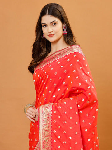 Zari Border Banarasi Woven Saree