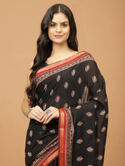 Floral Printed Cotton Saree