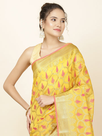 Zari Jaal Woven Cotton Saree