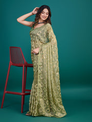 Sequence Embroidery Georgette Saree