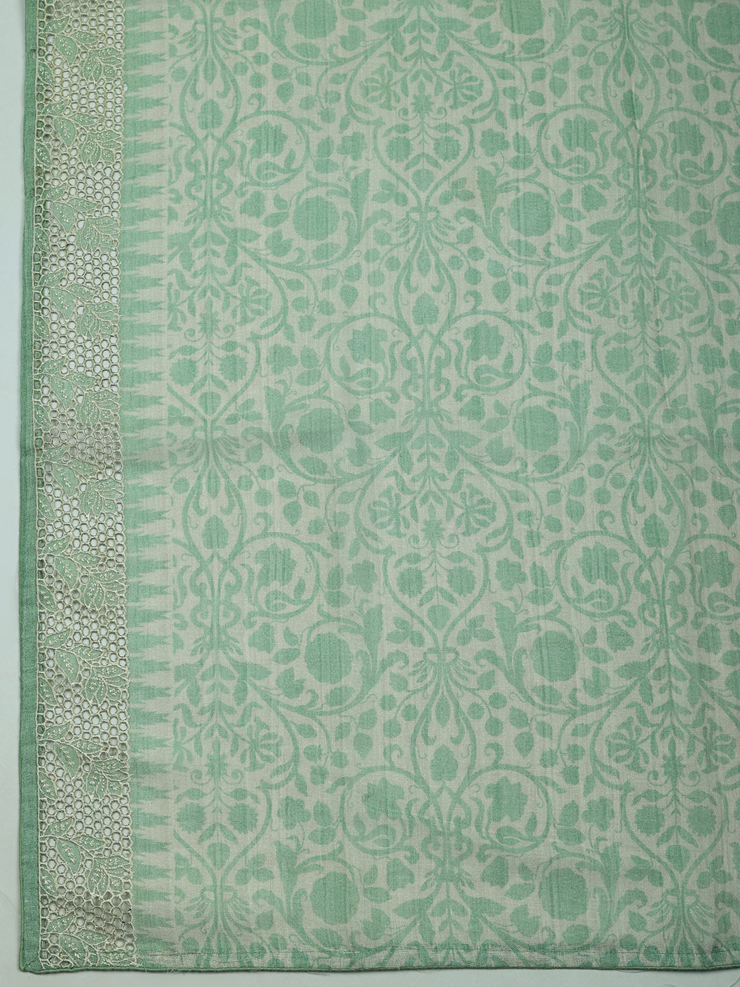 Embroidered Linen Blend Unstitched Suit With Pant &amp; Dupatta