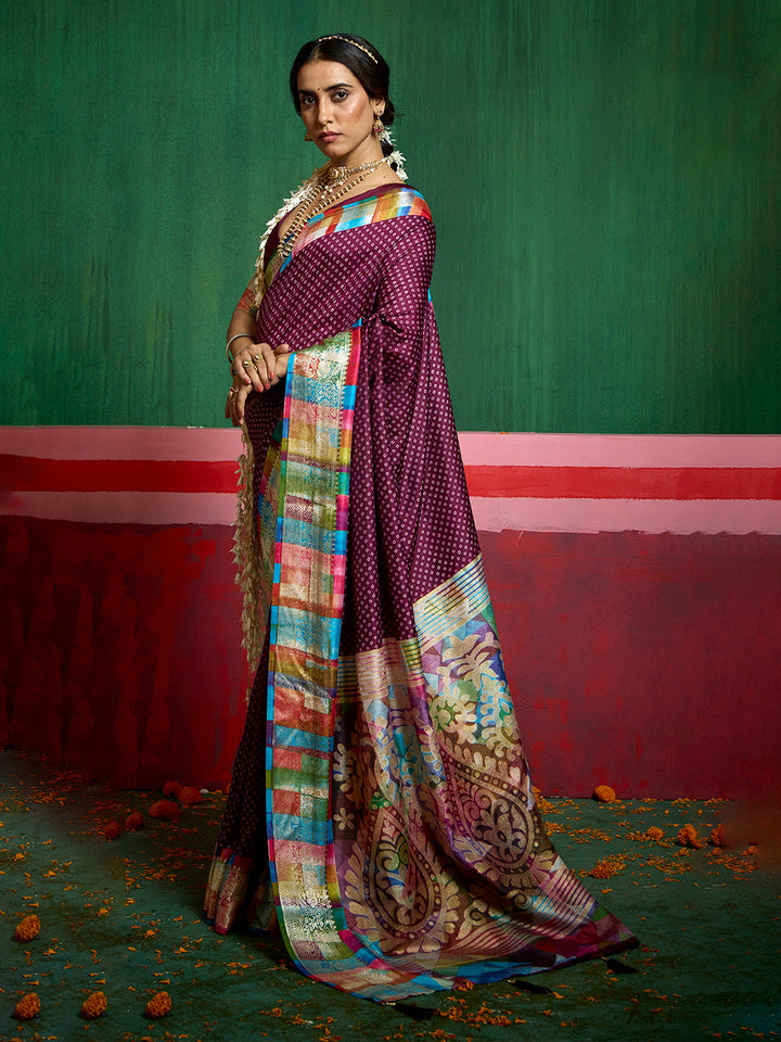 Bandhani Printed Art Silk Saree