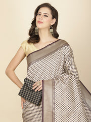 Zari Border Booti Banarsi Woven Saree