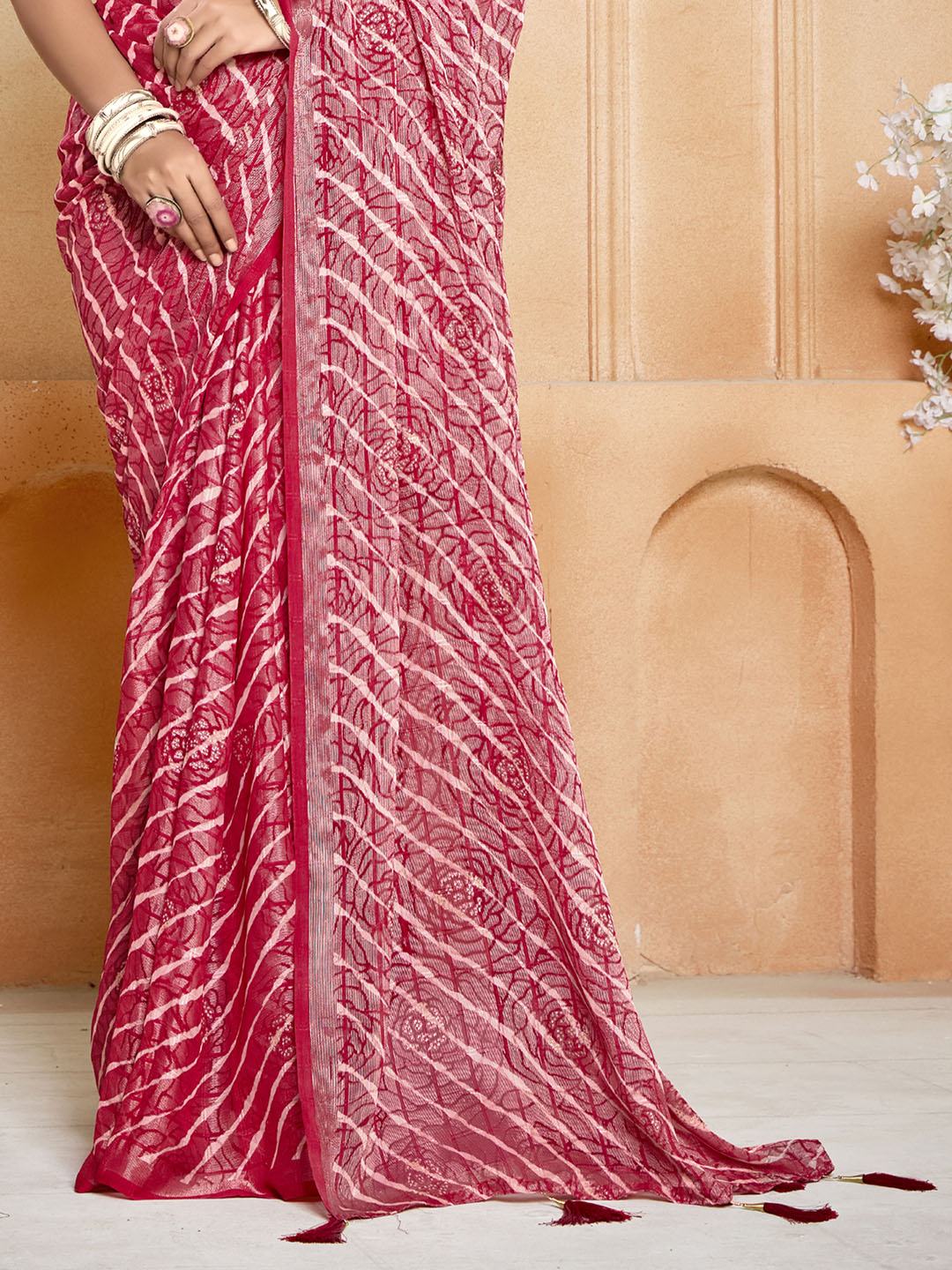 Digital Printed Chiffon Saree
