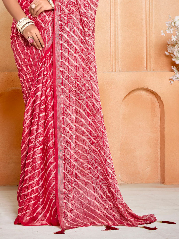 Digital Printed Chiffon Saree