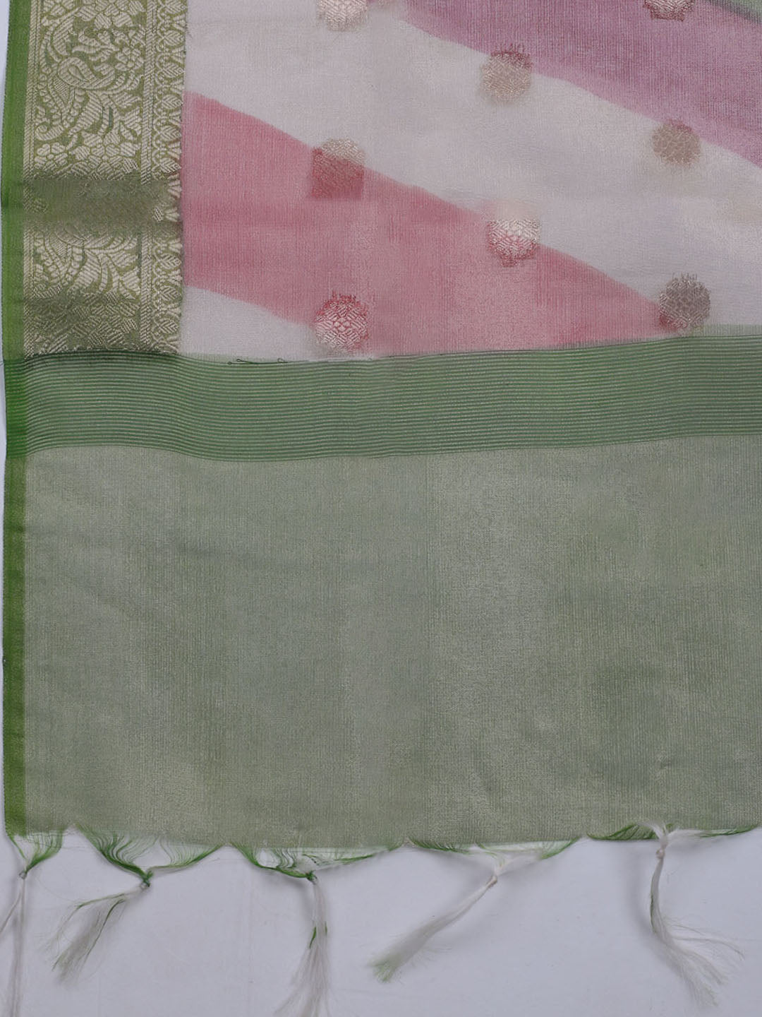 Neck Embroidered Tissue Unstitched Suit With Dupatta