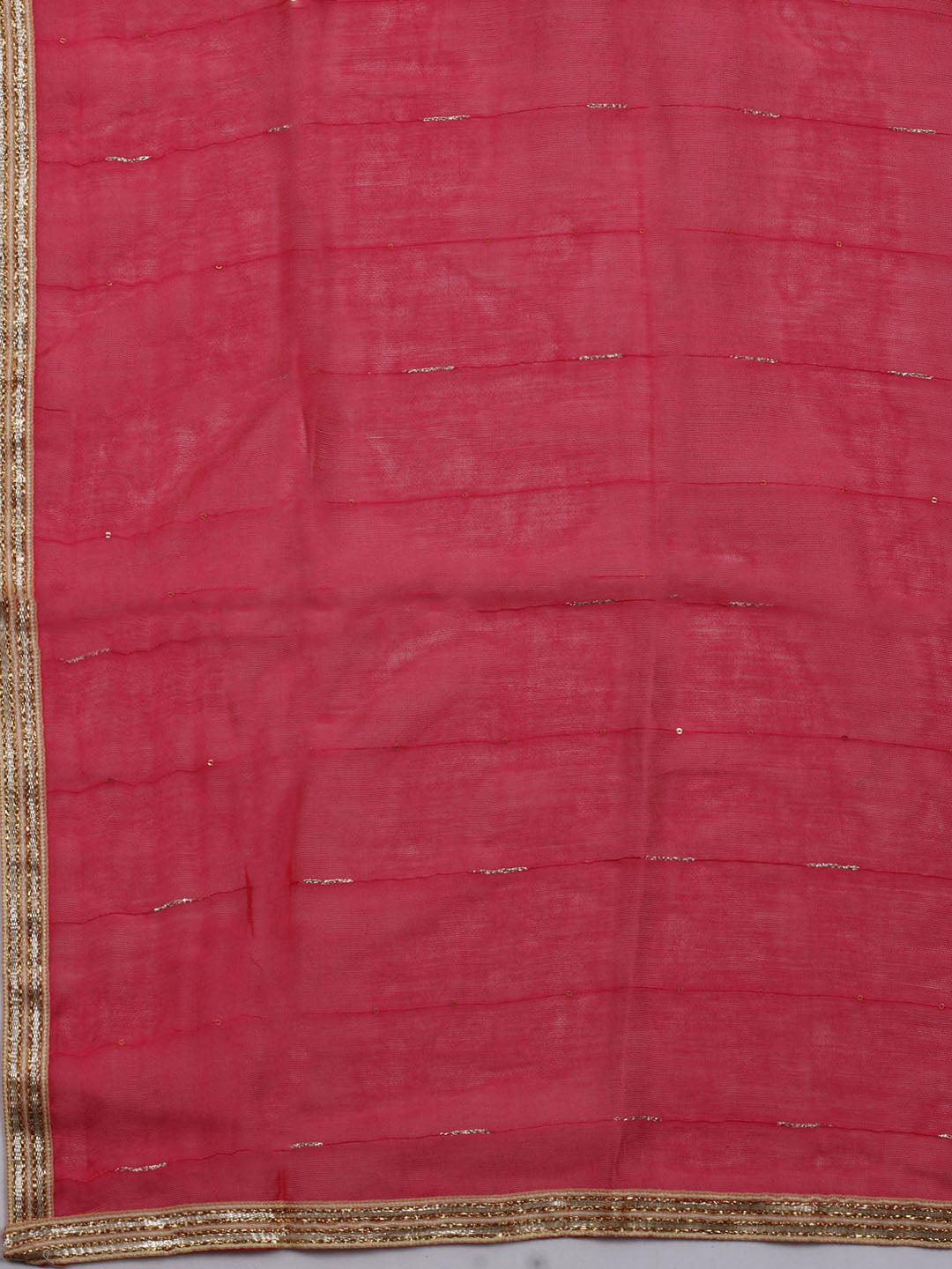 Neck Embroidered Chanderi Unstitched Suit With Dupatta
